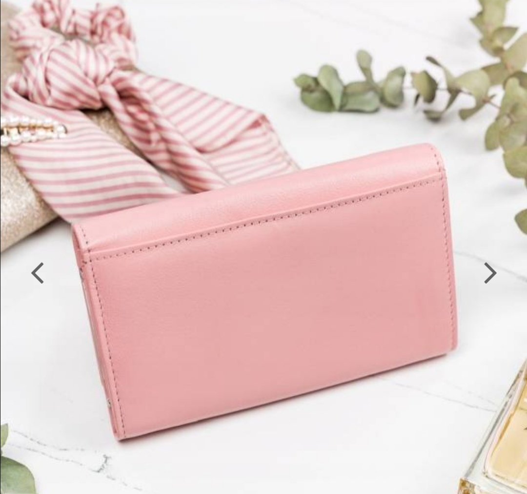 Velká dámská kožená peněženka Cavaldi lososová 