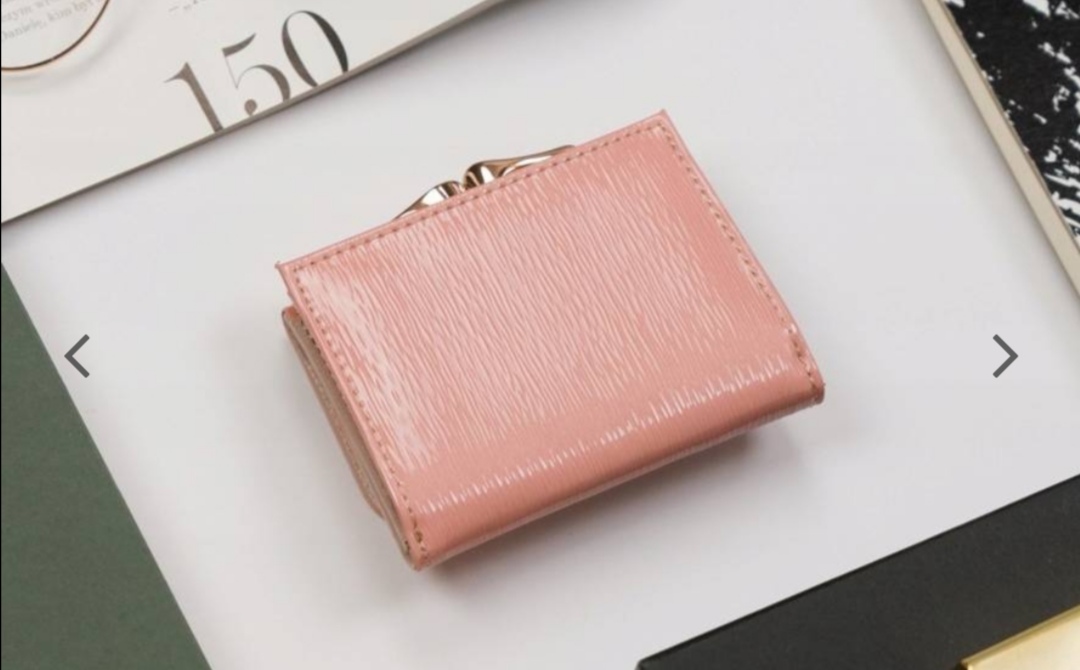 Malá dámská kožená lakovaná peněženka Lorenti lososová 