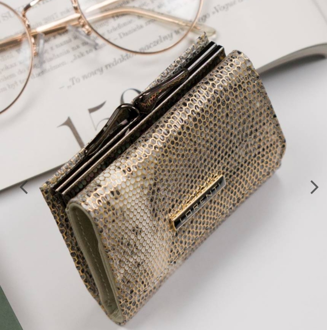 Malá dámská kožená peněženka Lorenti s hadím vzorem 