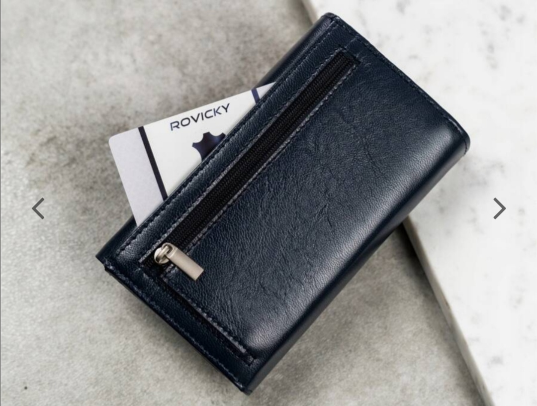 Velká dámská kožená peněženka 4U Cavaldi modrá 