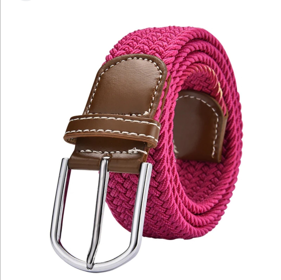 Pletený široký dámský pásek Green Wood fuchsie 