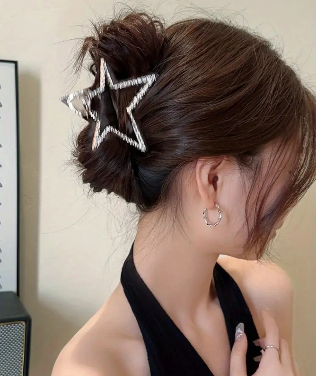 Kovový vlasový skřipec ve tvaru hvězdy 