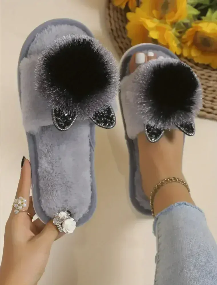 Dámské pantofle kočičí hlava 