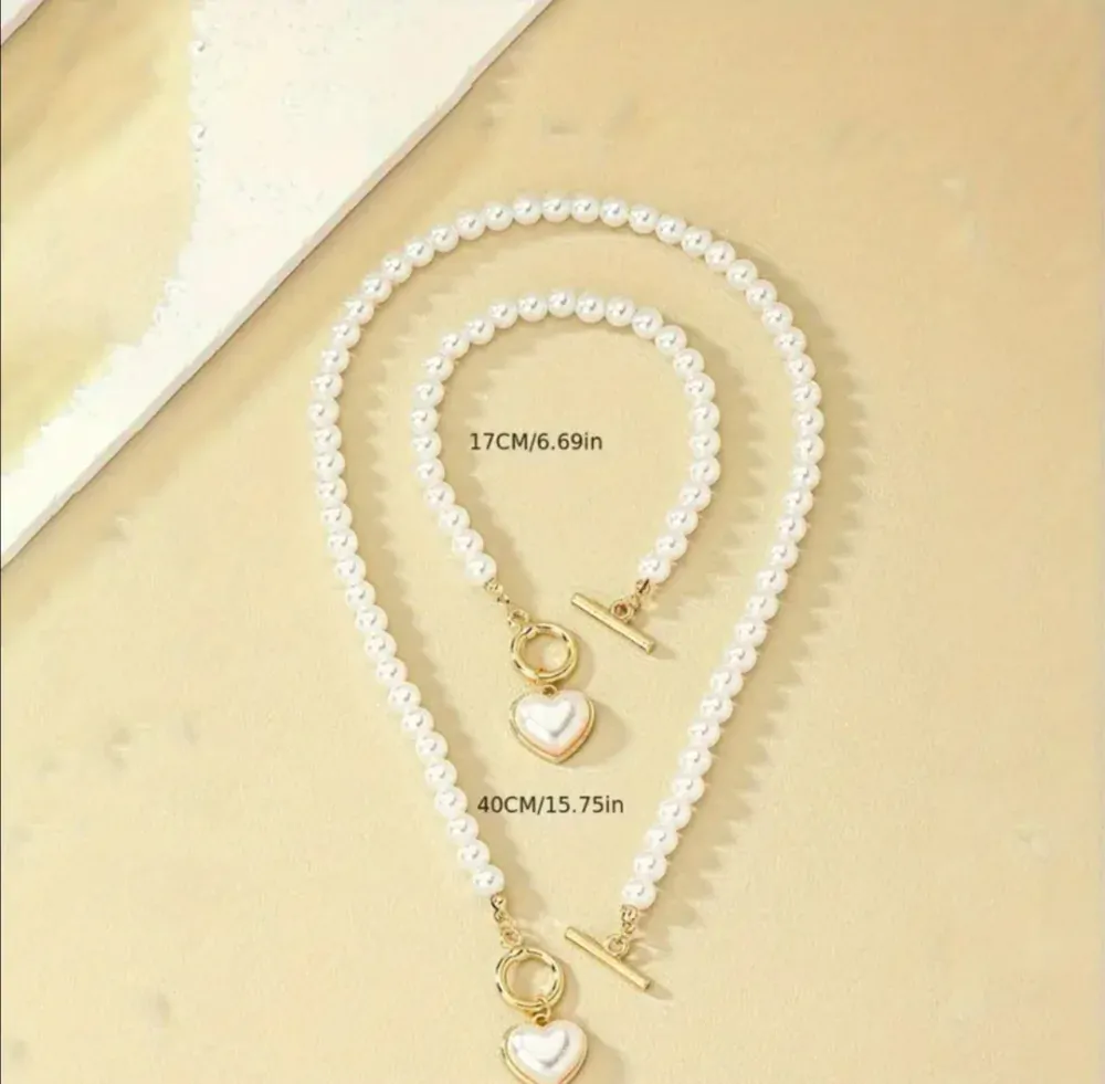 Luxusní sada šperků Pearl Heart
