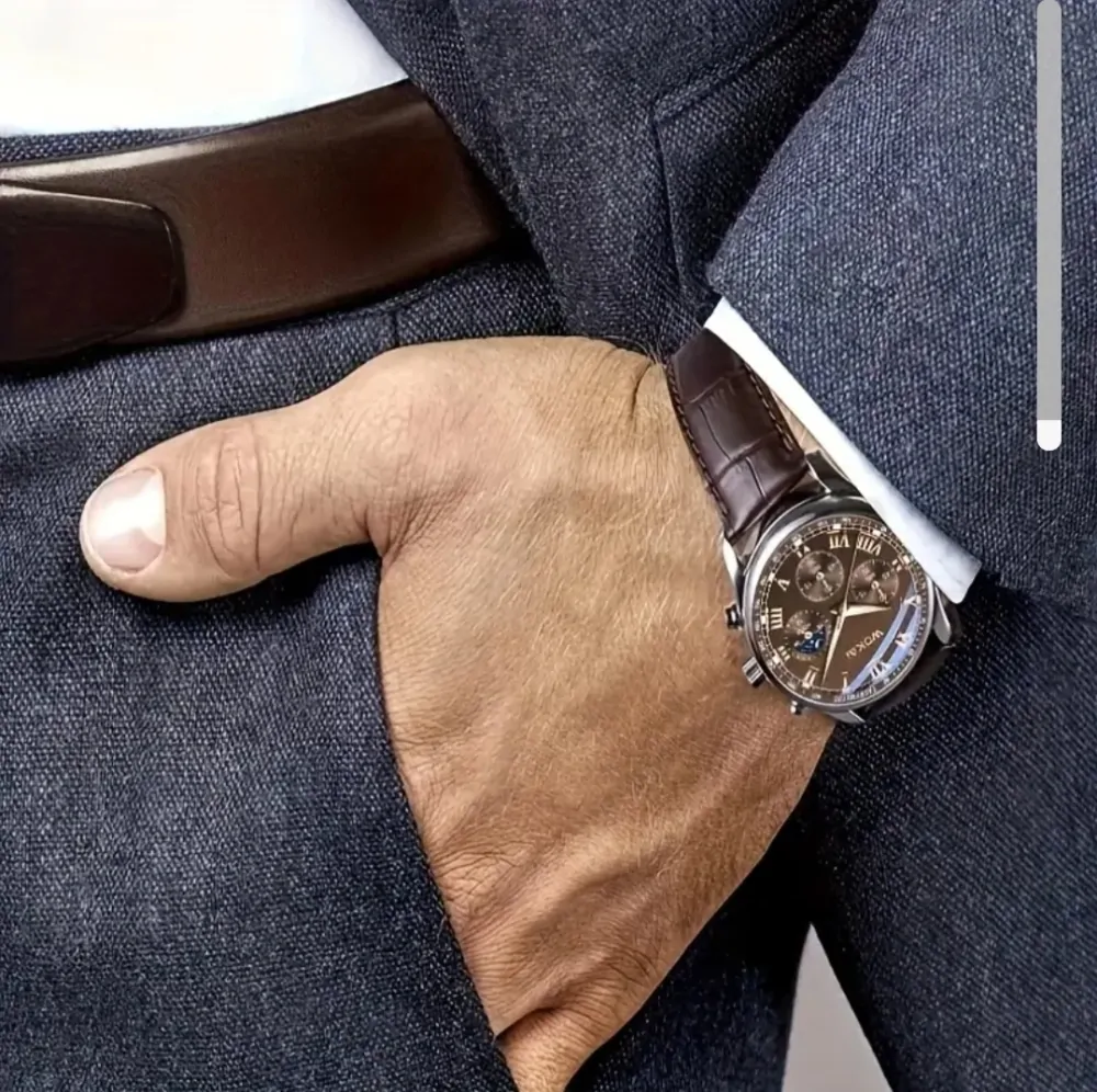 Pánské elegantní hodinky Wokai hnědé