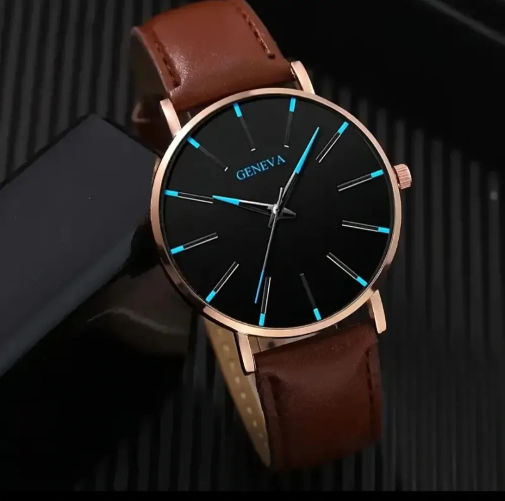 Pánská sada hodinek Geneva s modrými prvky a náramky