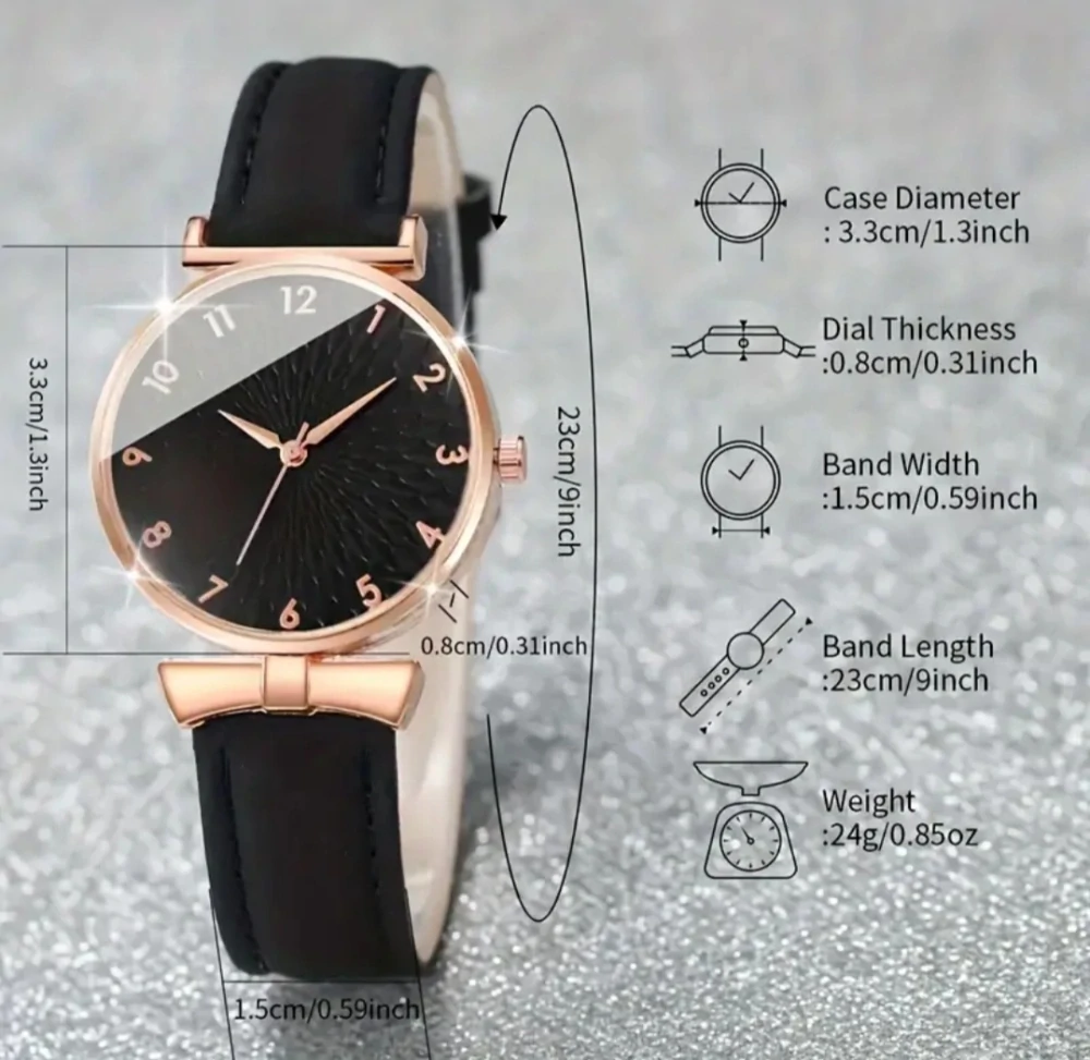 Elegantní sada hodinek s 5 náramky 