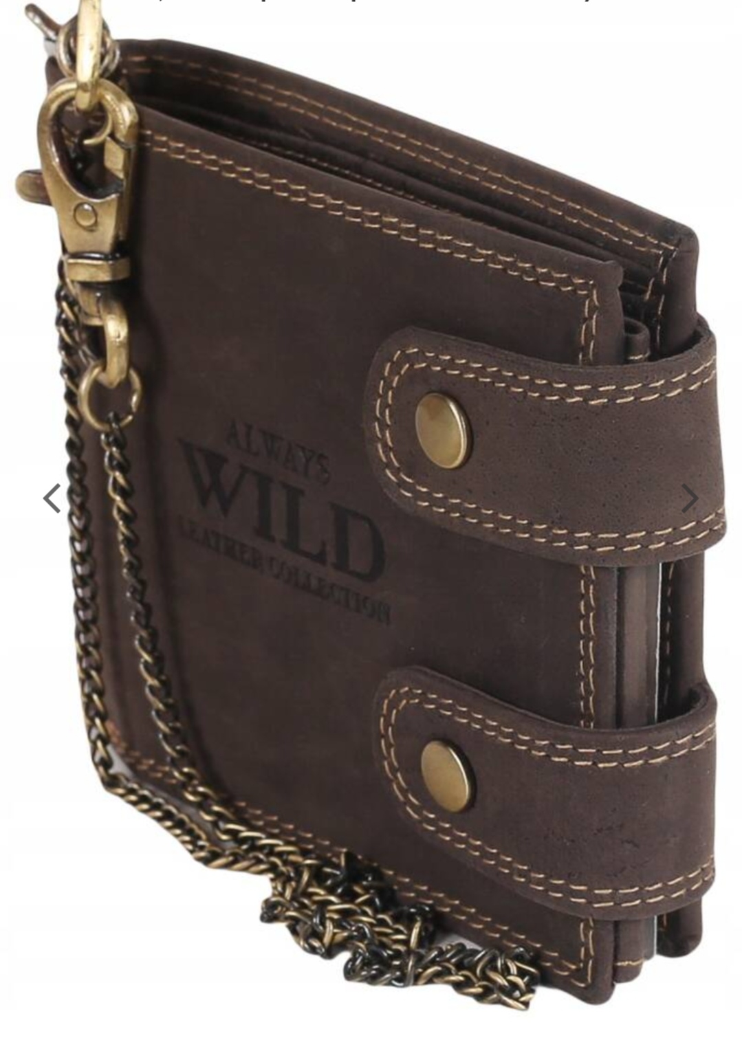 Velká pánská kožená peněženka Always Wild se zapínáním hnědá