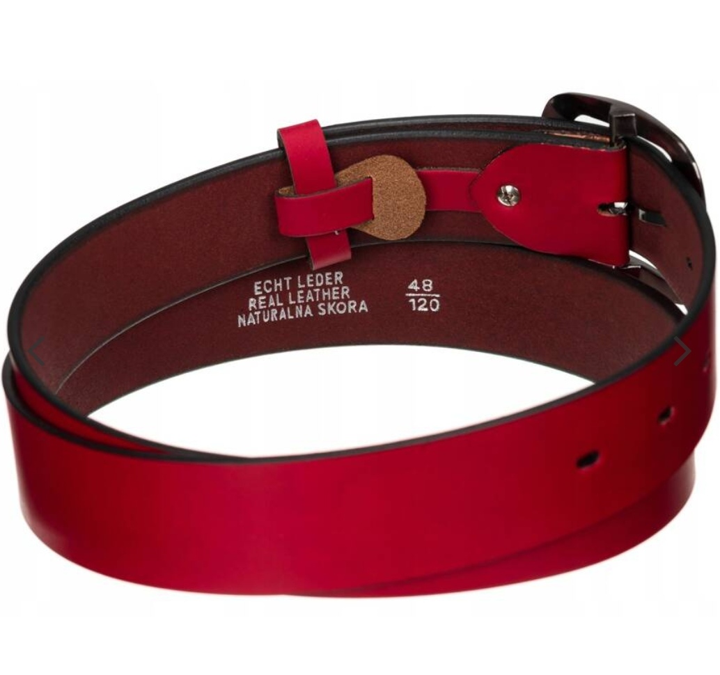 Široký dámský kožený pásek Always Wild červený 