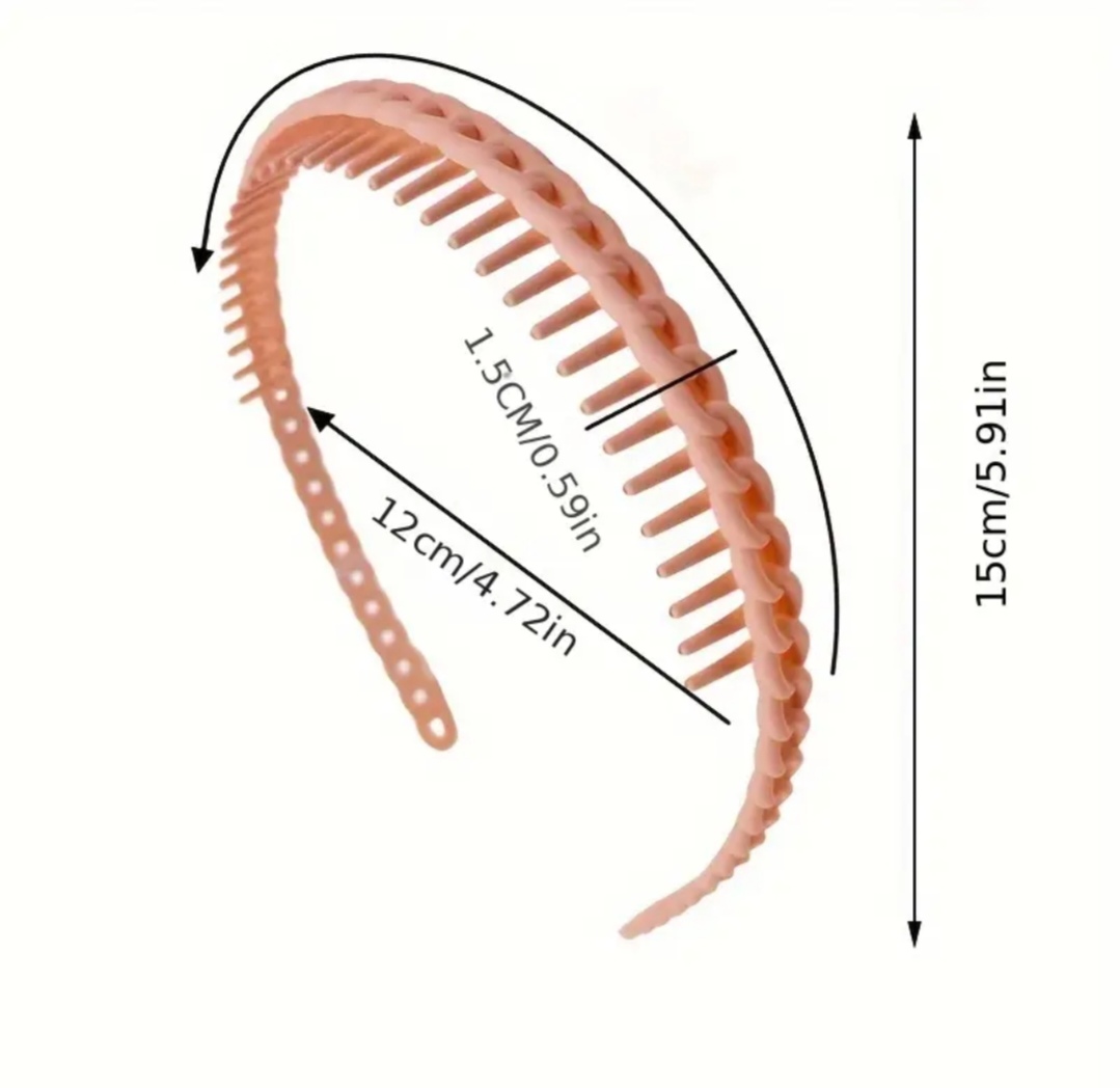 Set 8 kusů vlasových čelenek s hřebenem 