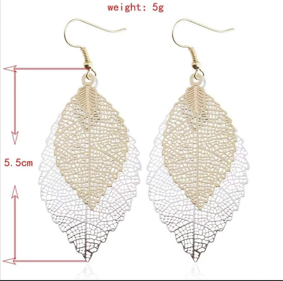 Krásné náušnice barevné listy