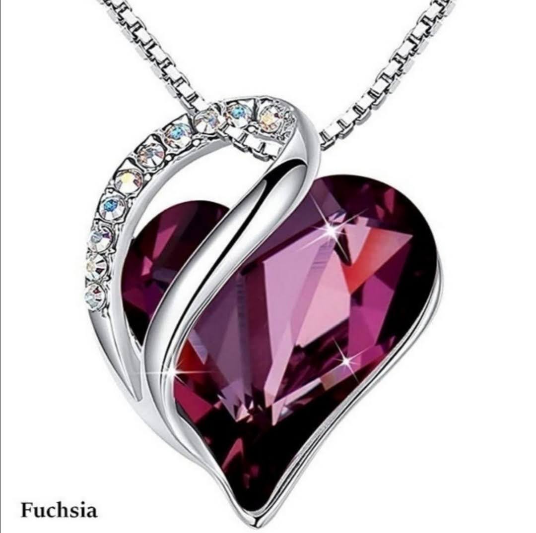 Řetízek s přívěskem krystal srdce