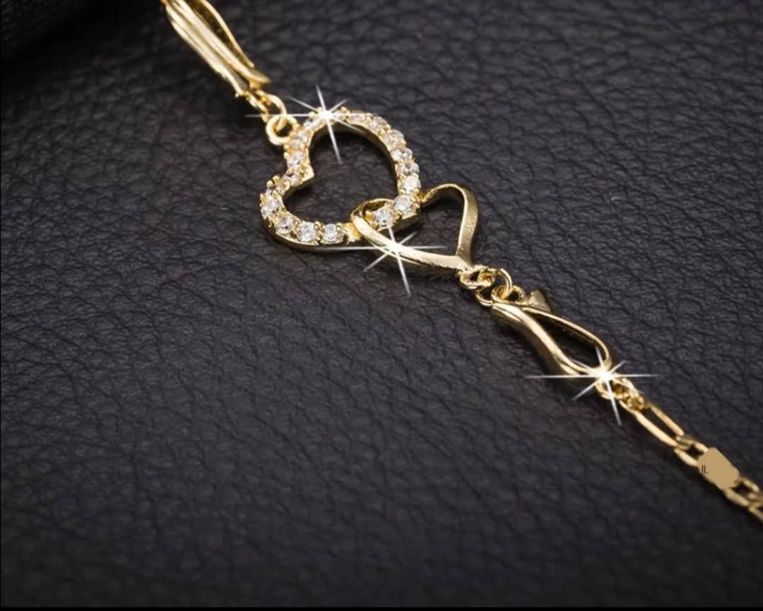 Řetízek jemný se srdíčky naruku nebo nohu