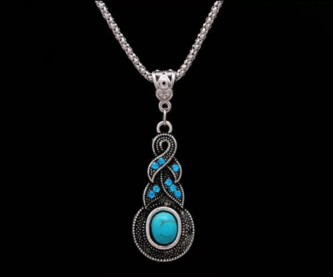 Sada šperků tyrkysový pletenec