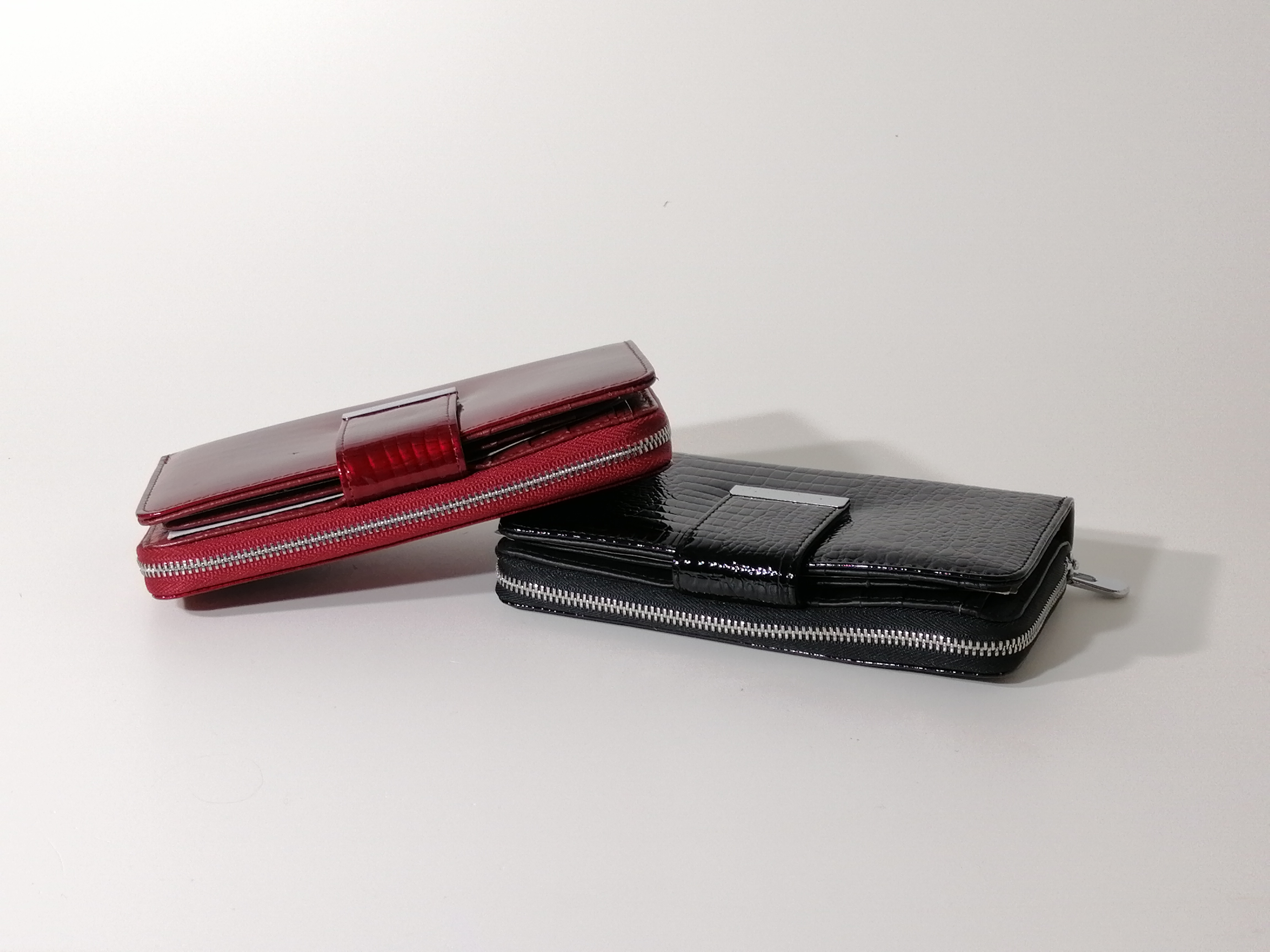 Kožená velká lakovaná peněženka hadí vzor 01-9602