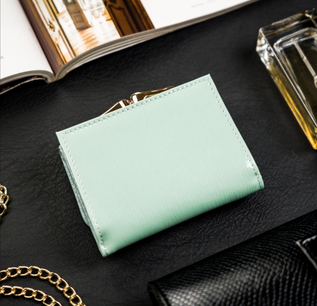 Malá dámská kožená lakovaná peněženka Lorenti Mint 