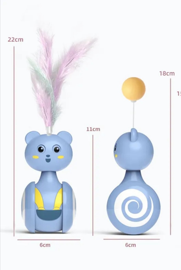 Interaktivní hračka kočka s peřím 