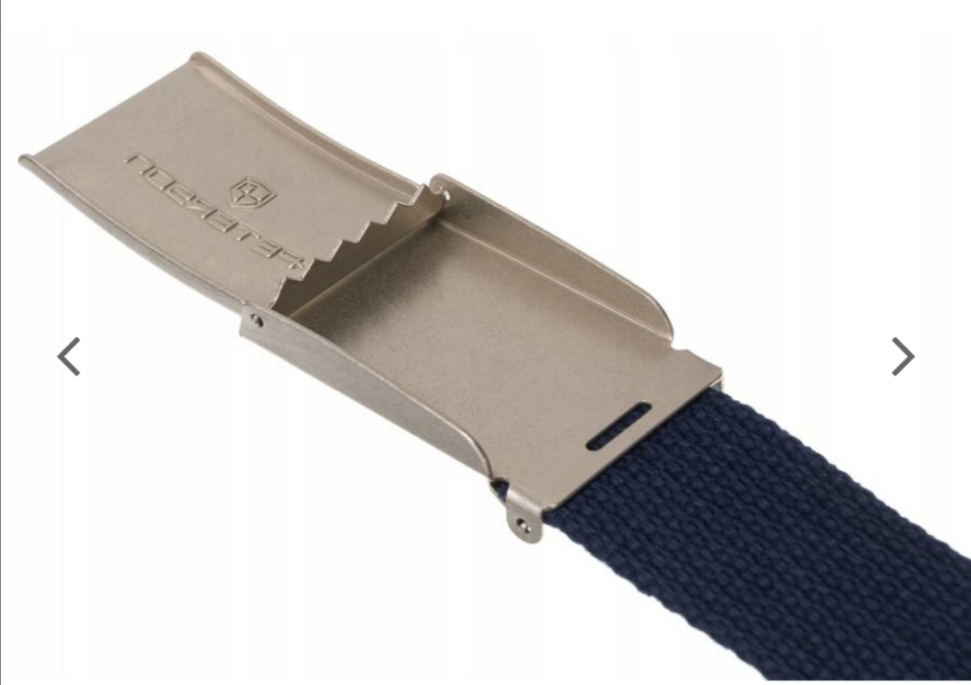 Pánský popruhový opasek s kovovou přezkou Peterson modrý 