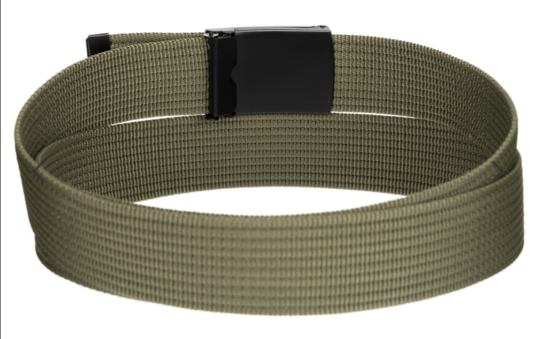 Pánský popruhový opasek s kovovou přezkou Peterson khaki 