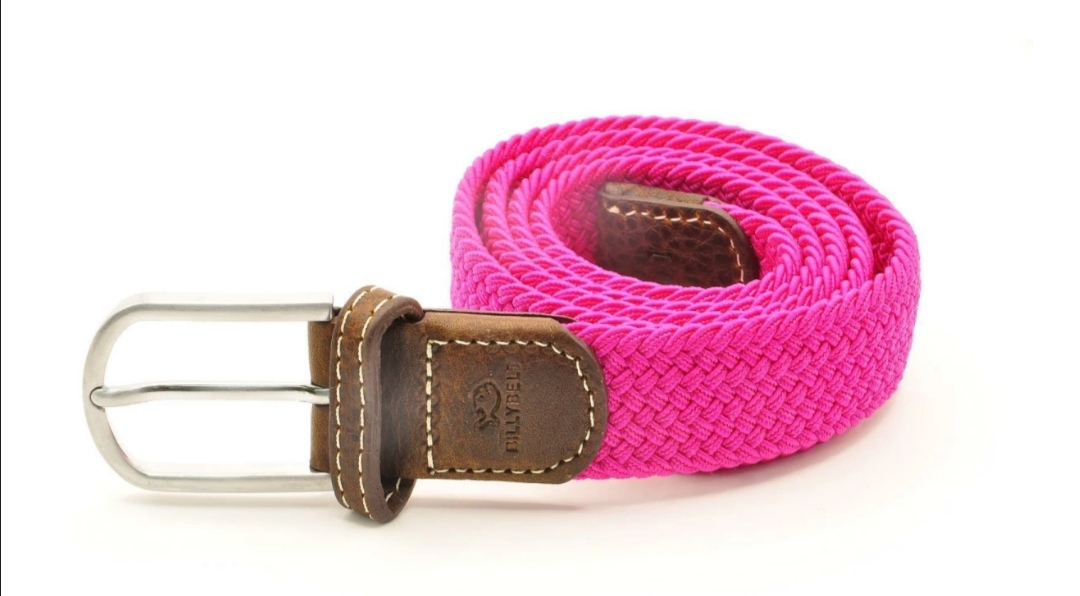 Pletený široký dámský pásek Green Wood fuchsie 