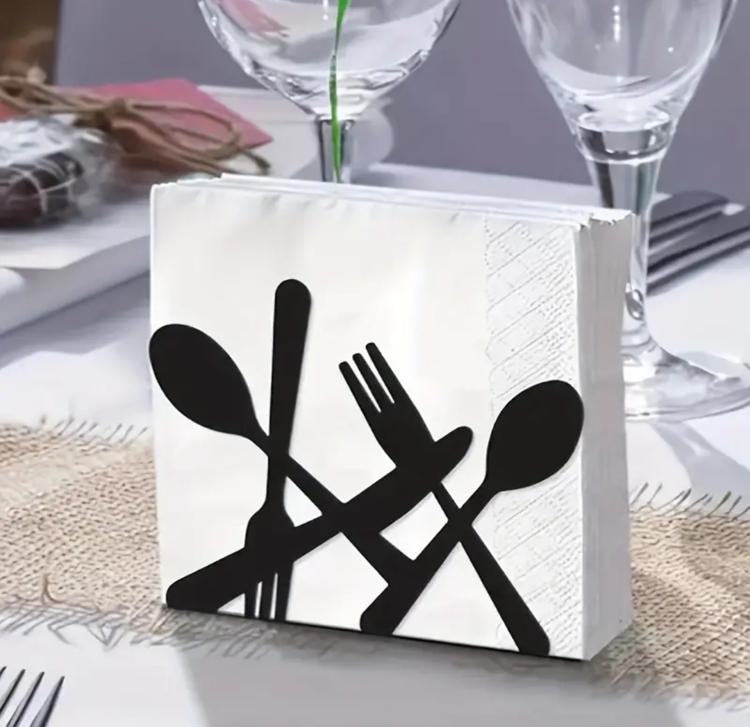 Stojánek na ubrousky v designu příborů
