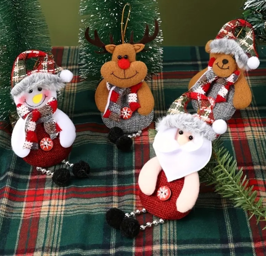 Sada 4 vánočních dekorací