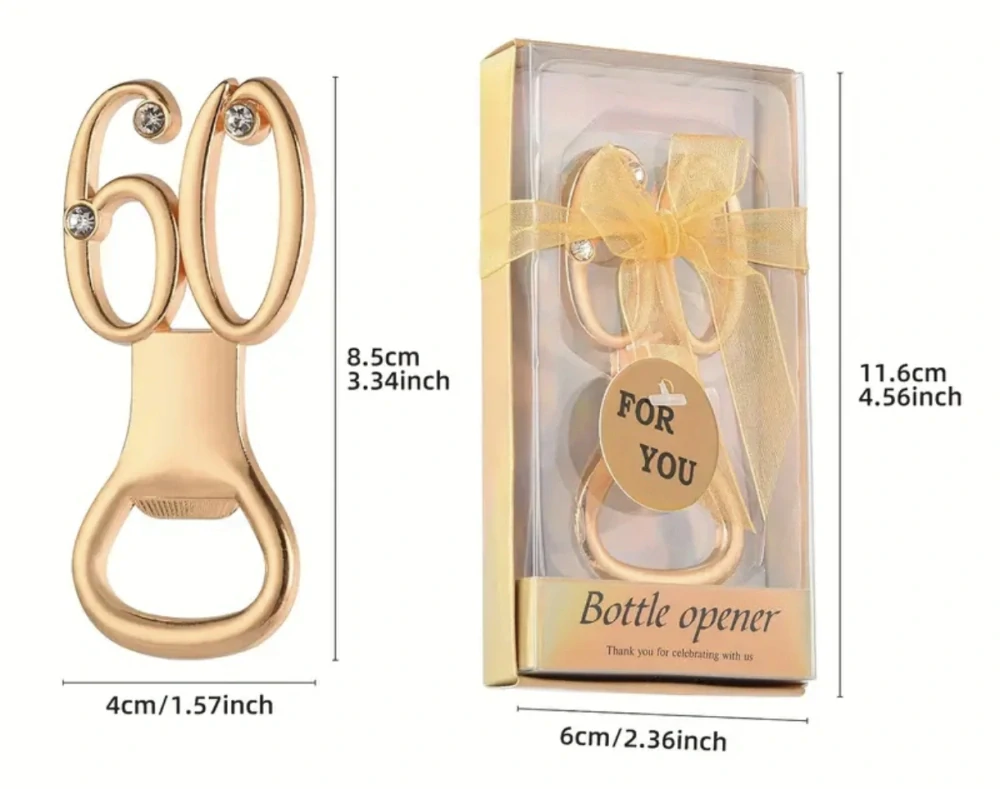 Slavnostní otvírák lahví ke kulatému jubileu 40, 50, 60...