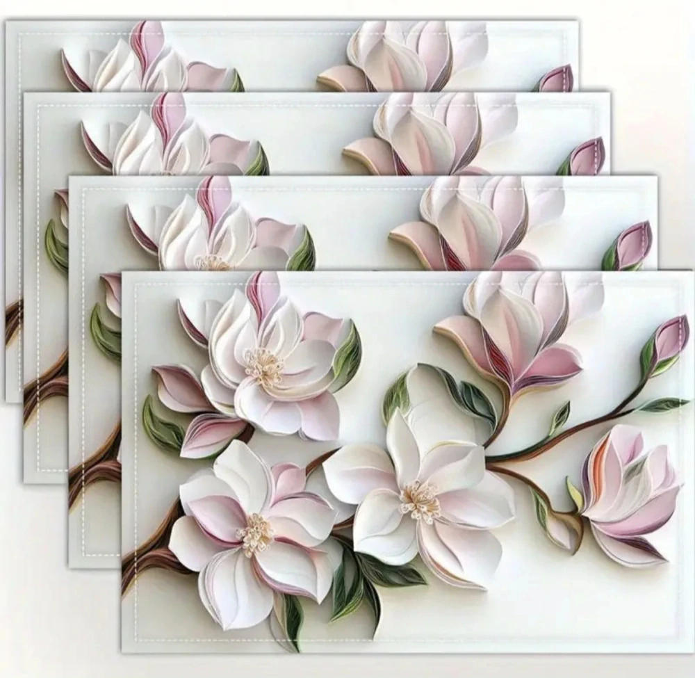 Luxusní prostírání s květinovým motivem magnólie 