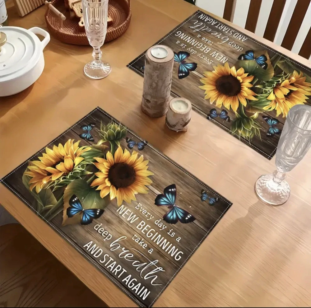 Rustikální prostírání s citátem 