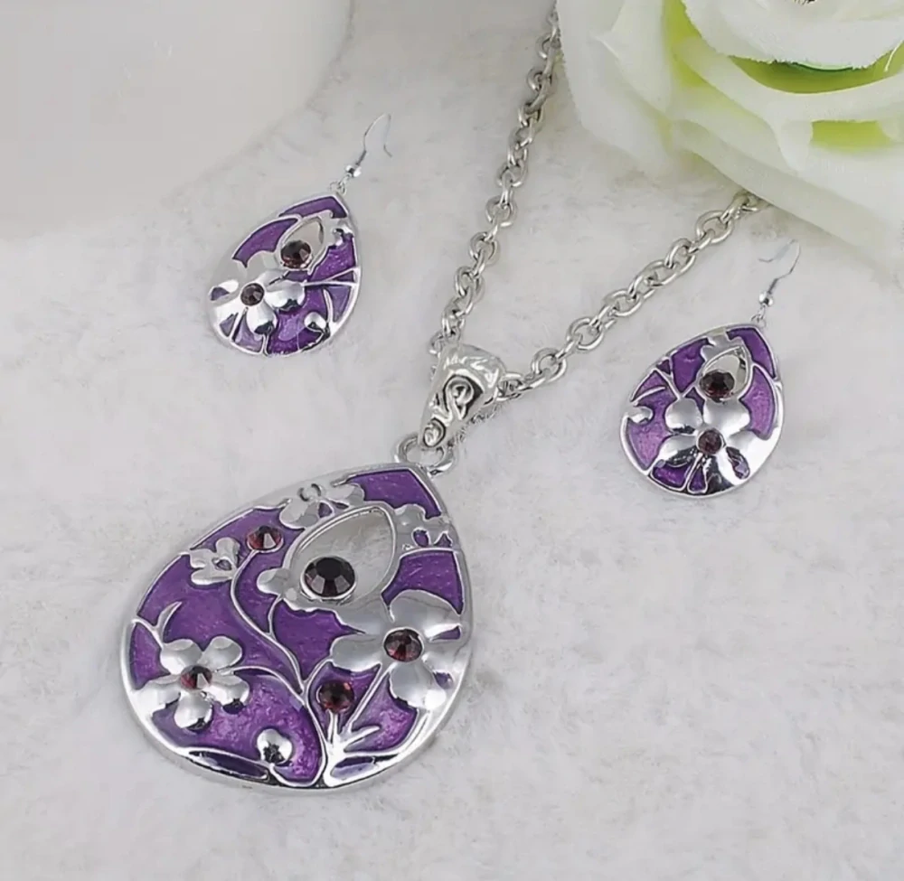 Sada šperků s květinovým vzorem - 2 varianty 