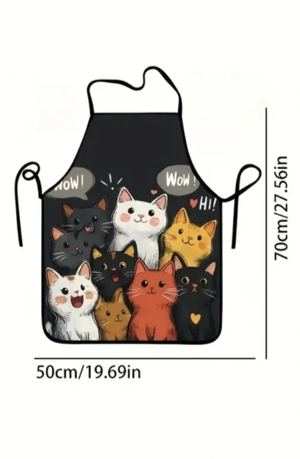 Kuchyňská zástěra s motivem koček