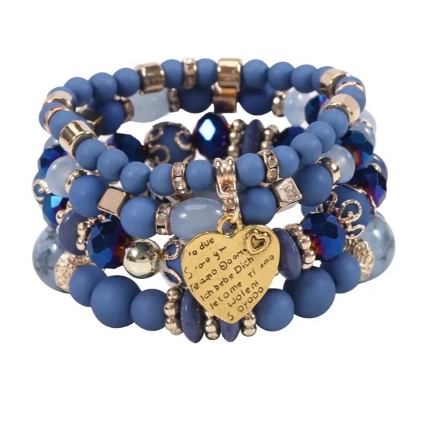 Sada 4 náramků pro ženy v 6 barevných variantách 