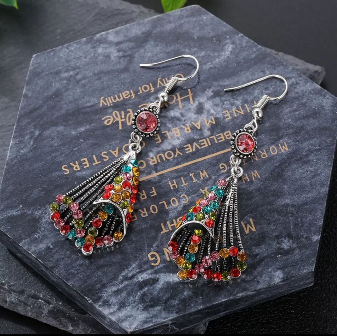 Krásné orientální náušnice - tanečnice 7 cm