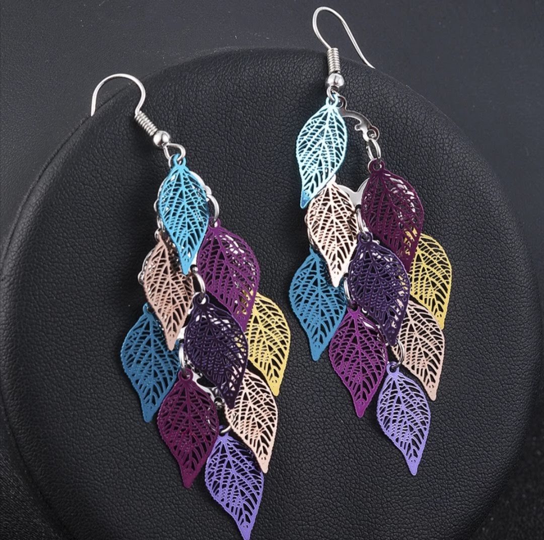 Dlouhé střapcové náušnice 7,7 cm