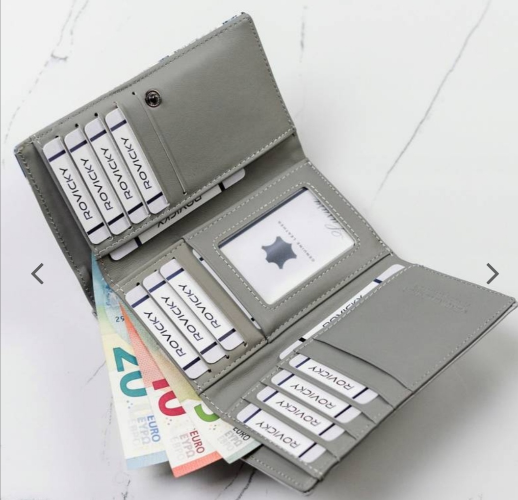 Střední dámská peněženka Cavaldi s květinovým vzorem 