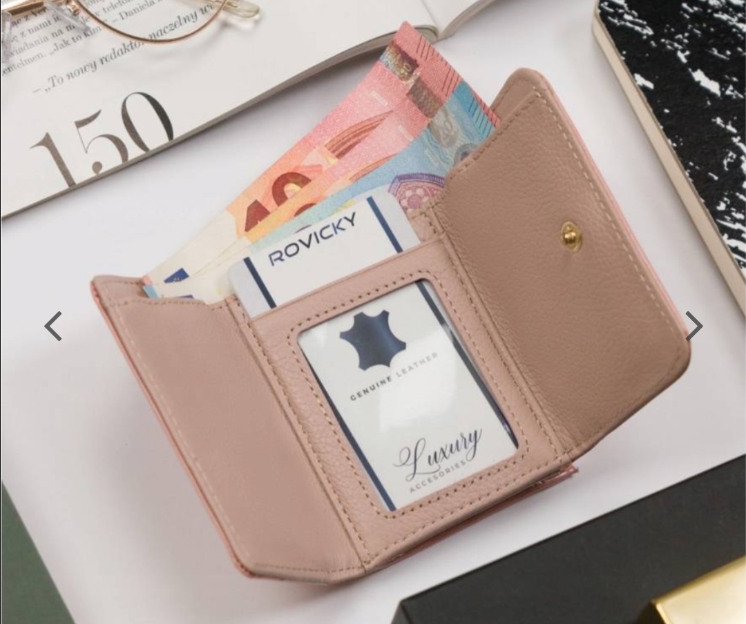 Malá dámská kožená lakovaná peněženka Lorenti lososová 