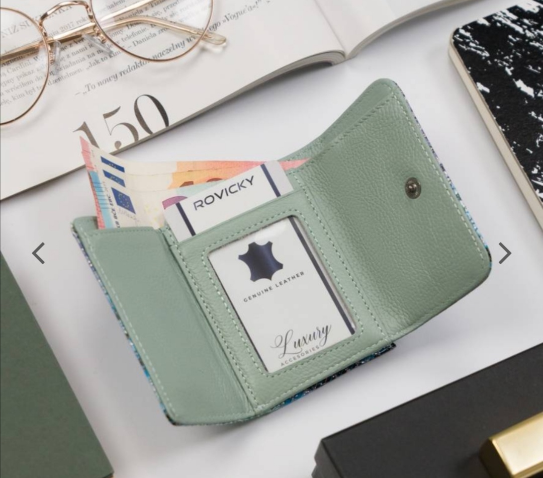 Malá dámská kožená peněženka Lorenti s hadím vzorem modrá 