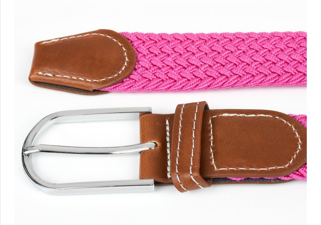 Pletený široký dámský pásek Green Wood fuchsie 