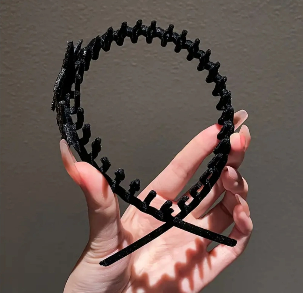 Černá vlasová čelenka s černou hvězdou 