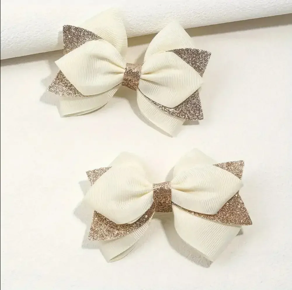 2 kusy velkých sponek s mašličkou 