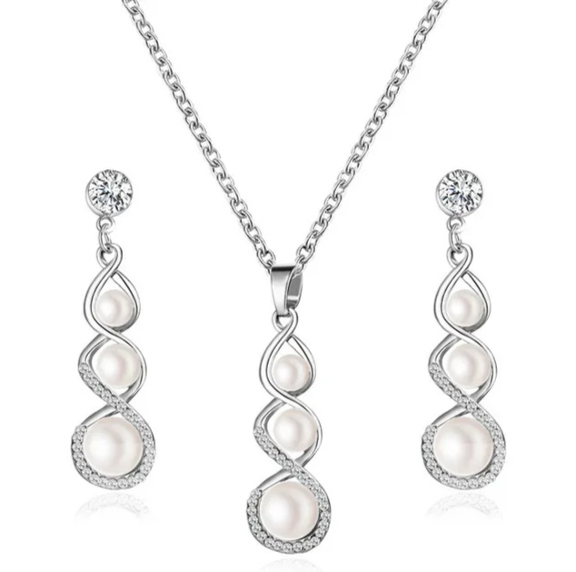 Perličková sada šperků Eternal Spiral - 2 varianty 