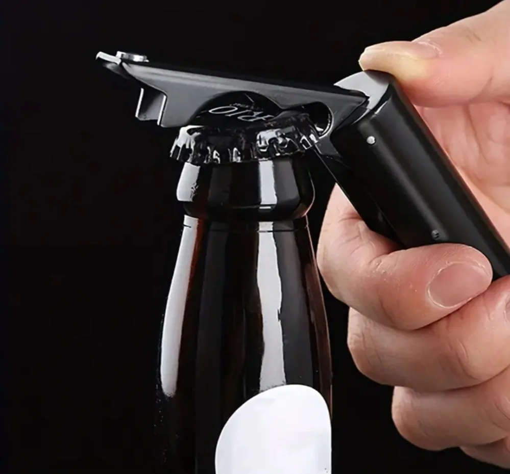 Otvírák lahví ve tvaru lahve vína s vývrtkou a magnetem 