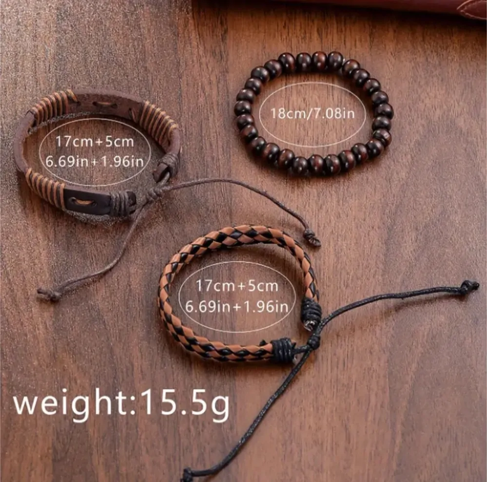 Pánská sada hodinek Geneva v hnědé barvě s náramky