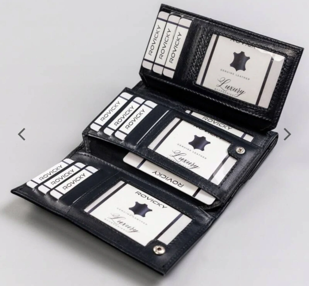 Střední dámská kožená peněženka Rovicky v modré barvě 