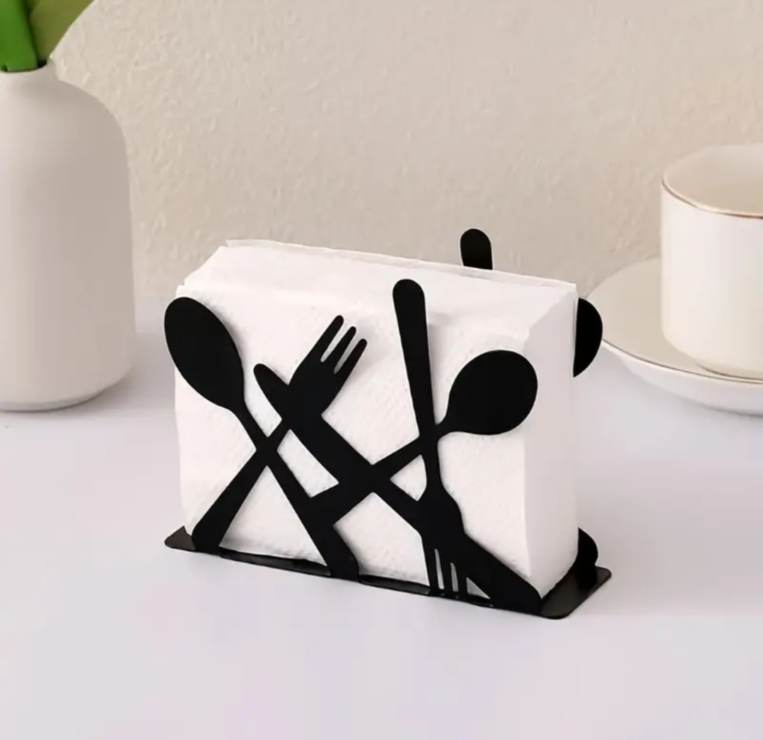 Stojánek na ubrousky v designu příborů