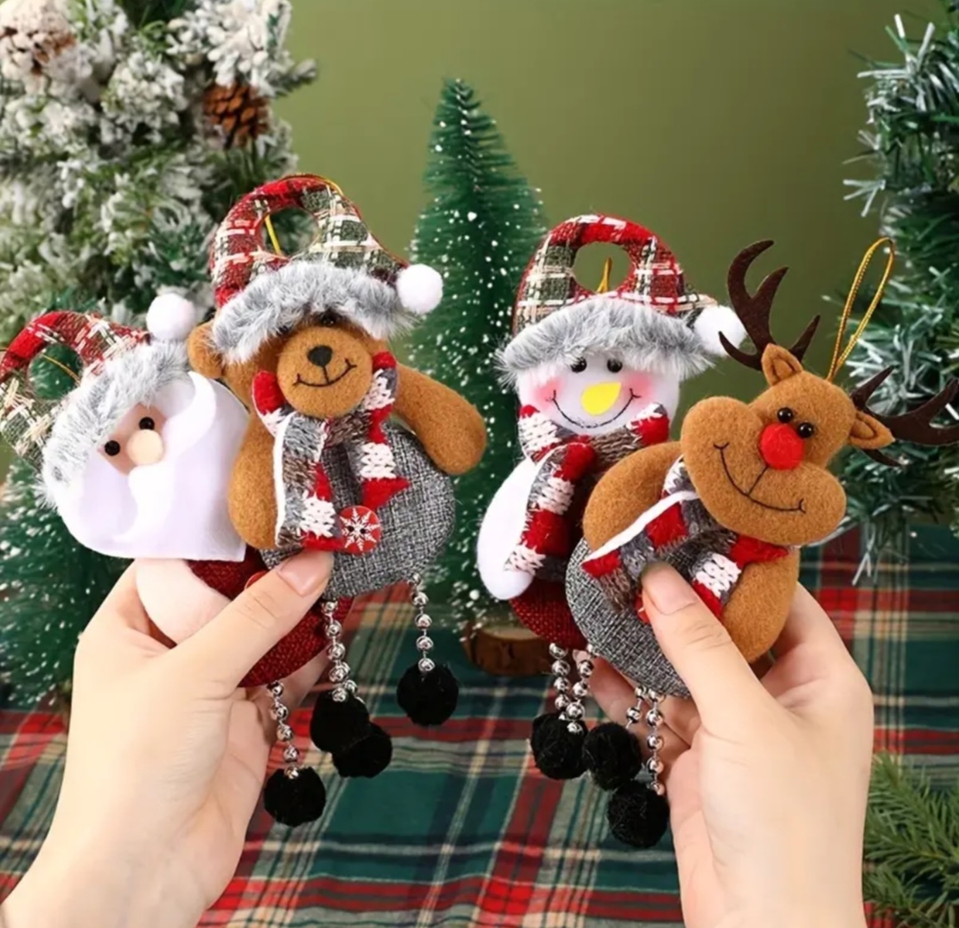 Sada 4 vánočních dekorací