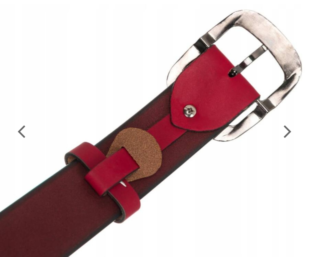 Široký dámský kožený pásek Always Wild červený 