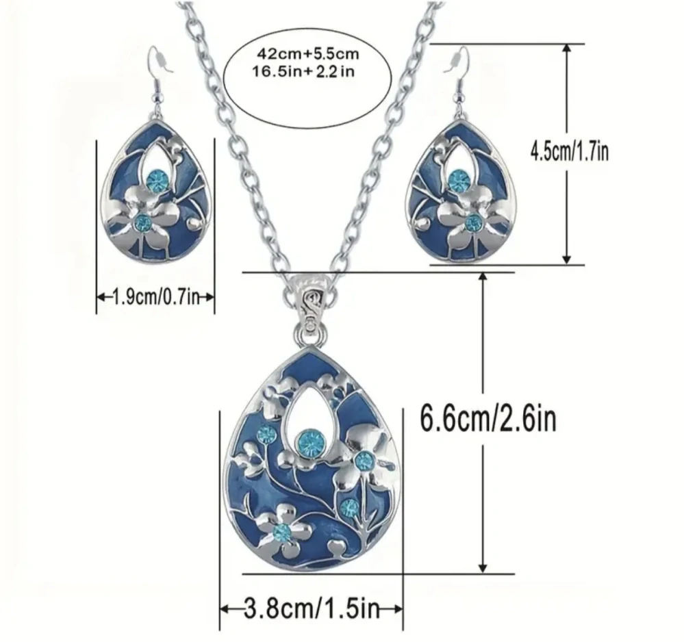 Sada šperků s květinovým vzorem - 2 varianty 