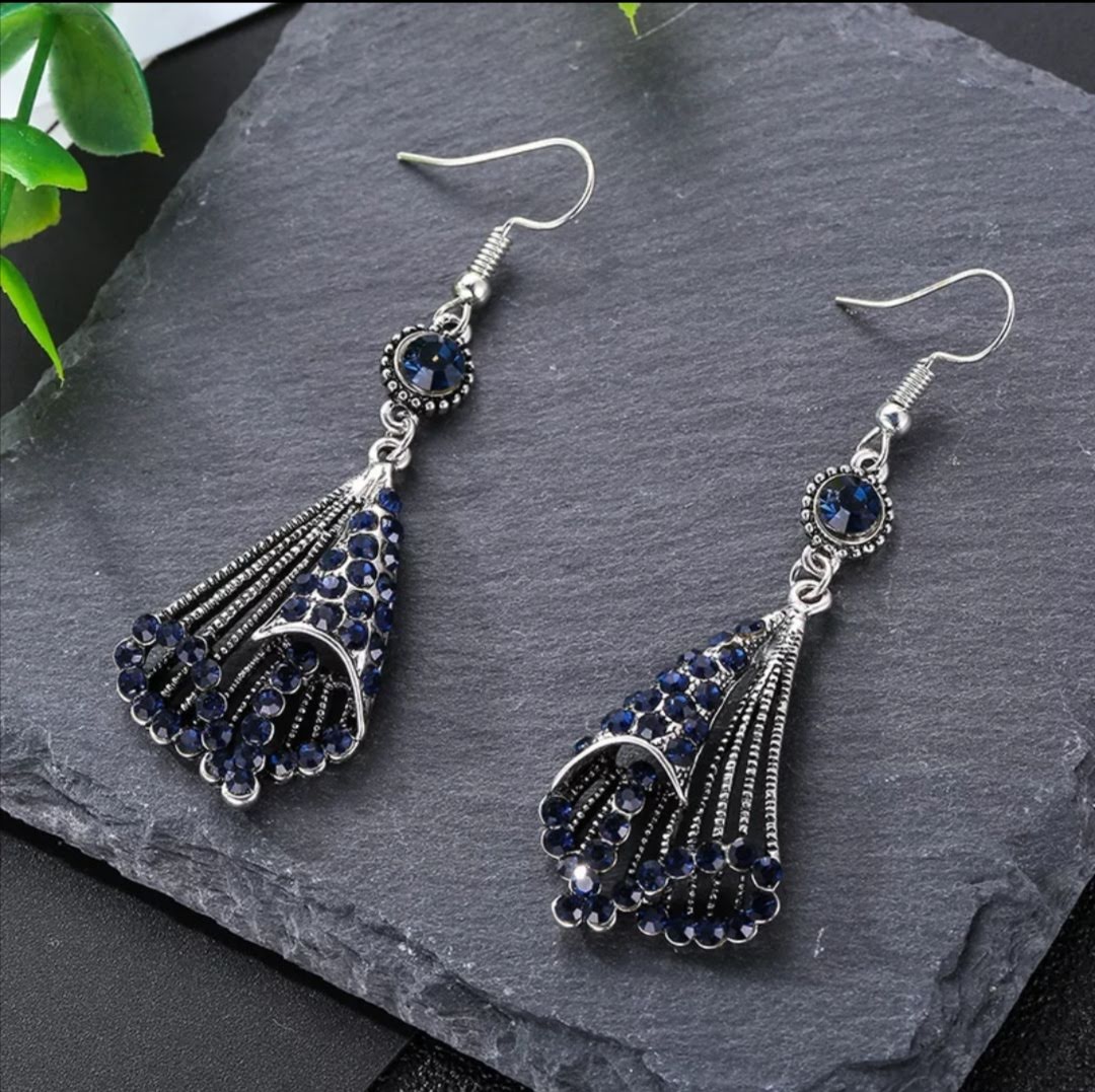 Krásné orientální náušnice - tanečnice 7 cm