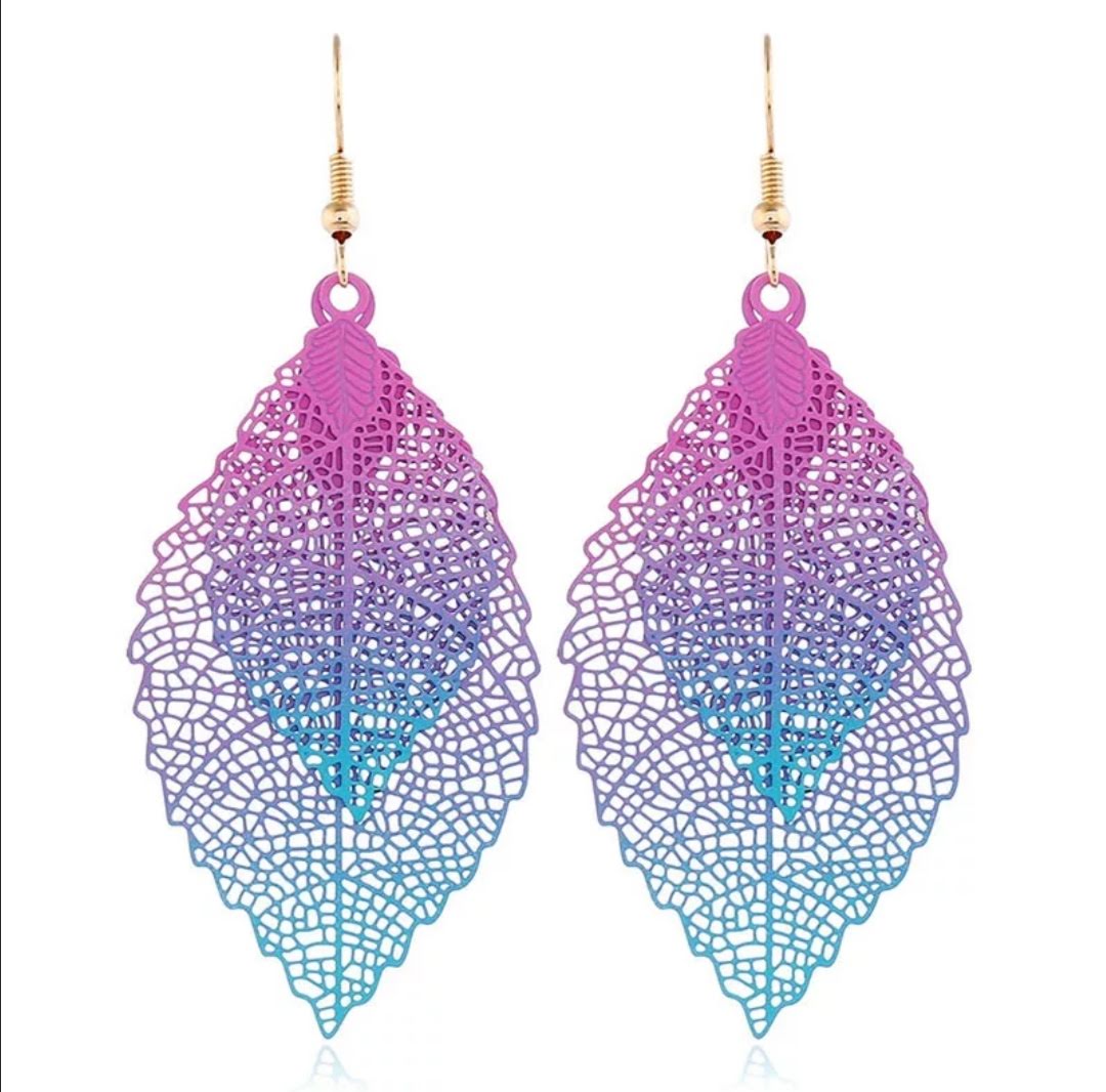 Krásné náušnice barevné listy